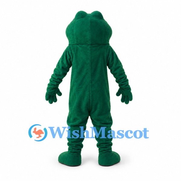 Frog Mascot Costume in Dark Green with White Belly
