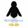 Penguin Mascot Costume with White Belly and Yellow Bill