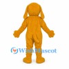 Dog Mascot Costume in Golden Yellow with White Belly