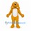Dog Mascot Costume in Golden Yellow with White Belly