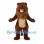 Lion Mascot Costume in Brown with Long Mane