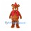 Bear Mascot Costume with Red Vest and Cone Hat
