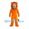 Lion Mascot Costume in Orange with Rounded Mane