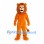 Lion Mascot Costume in Orange with Rounded Mane