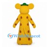 Mouse Mascot Costume with Yellow Spotted Dress and Green Hat