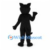 Black Cat Mascot Costume with White Eye Markings