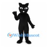 Black Cat Mascot Costume with White Eye Markings