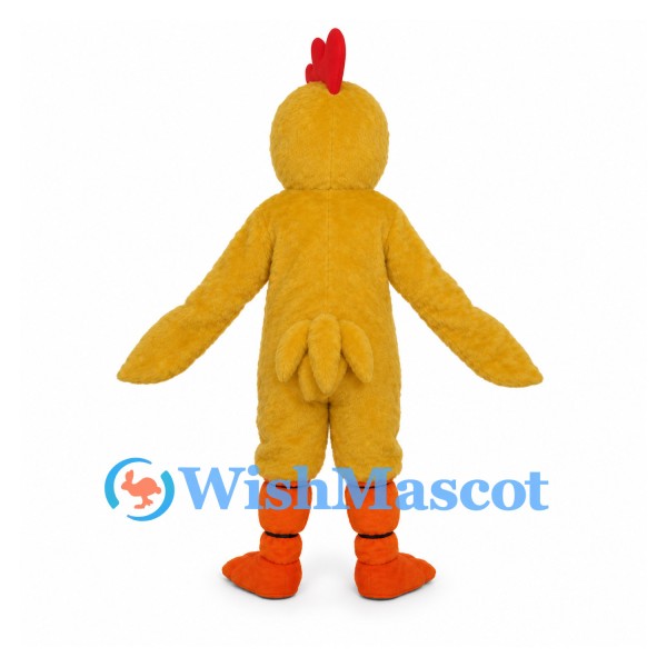 Chicken Mascot Costume in Yellow with Orange Feet