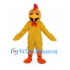 Chicken Mascot Costume in Yellow with Orange Feet