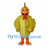Chicken Mascot Costume in Yellow Green with Large Wings
