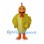 Chicken Mascot Costume in Yellow Green with Large Wings