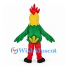 Rooster Mascot Costume with Green Body and Red Legs