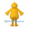 Duck Mascot Costume in Yellow with Rounded Belly