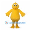 Duck Mascot Costume in Yellow with Rounded Belly
