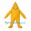 Raindrop Mascot Costume in Yellow with Smiling Face