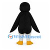 Penguin Mascot Costume with Green Eyes and Yellow Bill