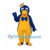 Penguin Mascot Costume in Blue and Yellow with Propeller Cap