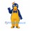 Penguin Mascot Costume in Blue and Yellow with Propeller Cap