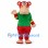 Monkey Mascot Costume in Red with Green Shirt