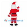 Santa Claus Mascot Costume with Red Suit and White Beard