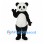 Panda Mascot Costume in Black and White with Rounded Belly