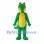 Crocodile Mascot Costume in Green with Yellow Belly