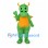 Dragon Mascot Costume in Green with Orange Belly and Wings