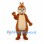 Rabbit Mascot Costume in Brown with Cream Belly