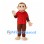 Monkey Mascot Costume with Red Shirt and Brown Body