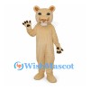 Lioness Mascot Costume in Cream with Black Paw Pads