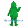 Dinosaur Mascot Costume in Green with Small Black Head Tuft