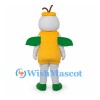 Butterfly Mascot Costume with Yellow Body and Green Wings