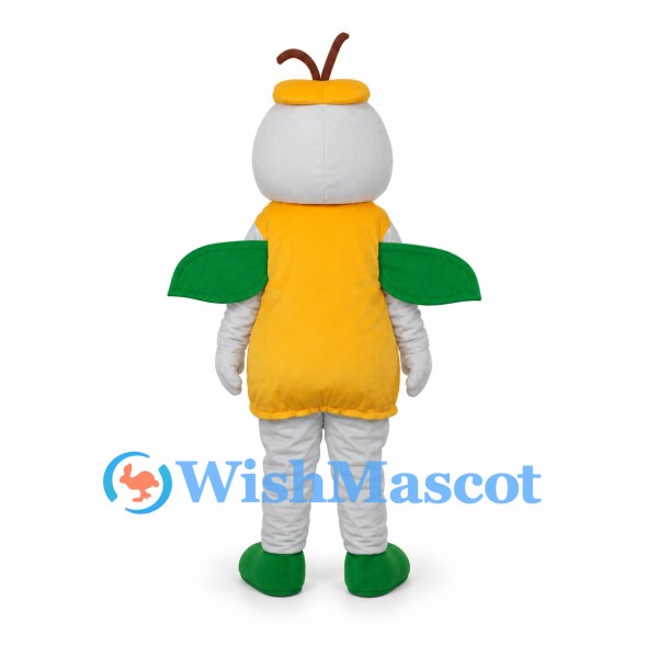 Butterfly Mascot Costume with Yellow Body and Green Wings