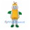 Butterfly Mascot Costume with Yellow Body and Green Wings