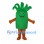 Celery Mascot Costume in Green with Leafy Top and Brown Limbs