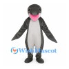 Dolphin Mascot Costume in Gray with White Belly and Pink Mouth