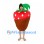 Chocolate Strawberry Mascot Costume with Green Leaves and Red Top