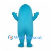 Cyclops Mascot Costume in Turquoise with Wide Smile