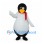 Penguin Mascot Costume with Red Scarf and Glasses