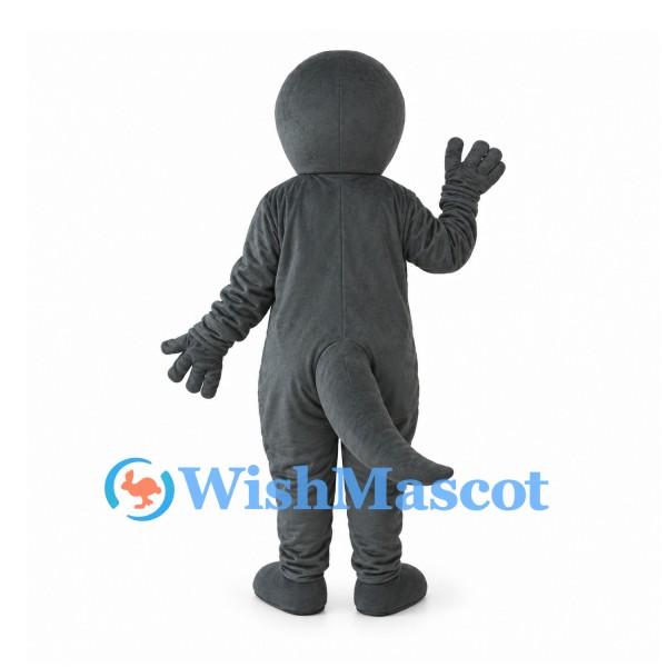 Shark Mascot Costume in Gray with White Belly and Pink Mouth