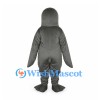 Walrus Mascot Costume in Gray with White Muzzle and Tusks