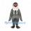 Walrus Mascot Costume in Gray with White Muzzle and Tusks