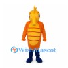 Seahorse Mascot Costume in Orange with Yellow Belly