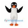 Penguin Mascot Costume with Orange Bill and Feet