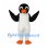Penguin Mascot Costume with Orange Bill and Feet