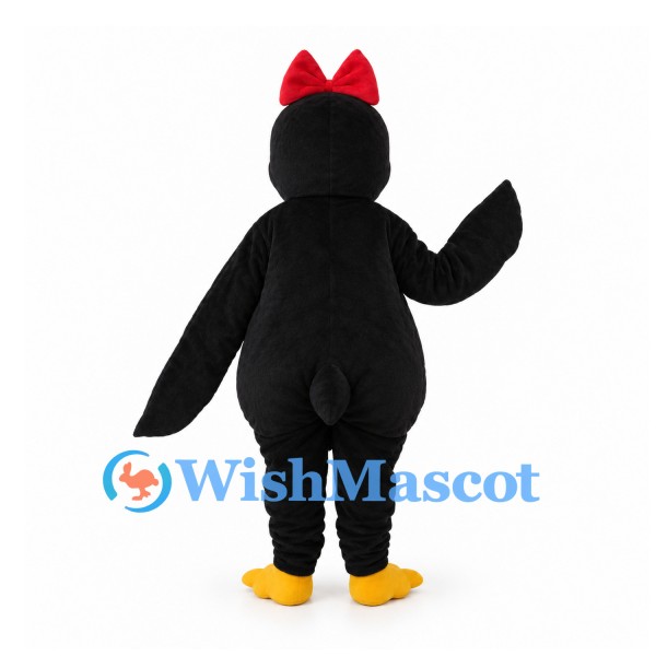 Penguin Mascot Costume with Red Head Bow