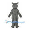 Wolf Mascot Costume in Gray with White Belly