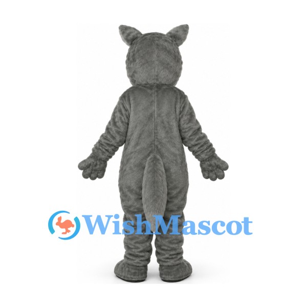 Wolf Mascot Costume in Gray with White Belly
