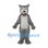 Wolf Mascot Costume in Gray with White Belly