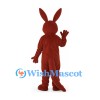 Kangaroo Mascot Costume in Burgundy with Cream Belly